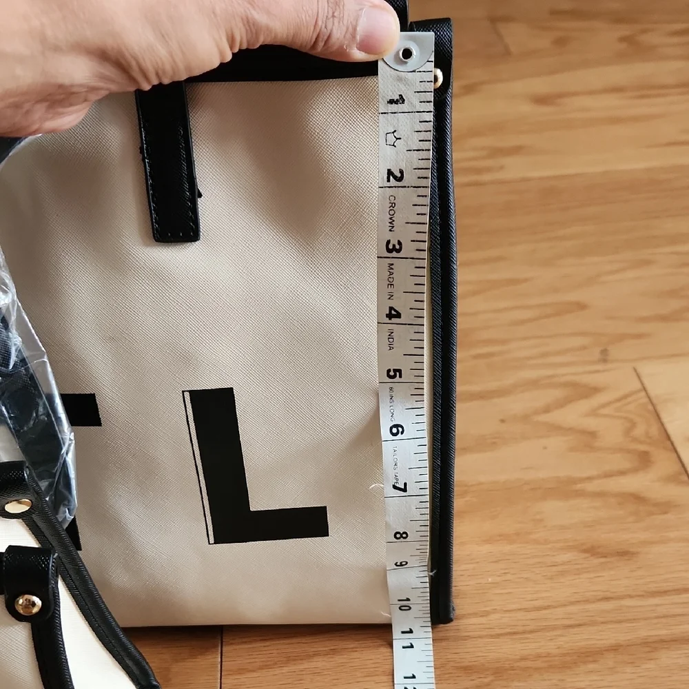 Women's Black and White Bag Set Tote, Handbag, and Clutch